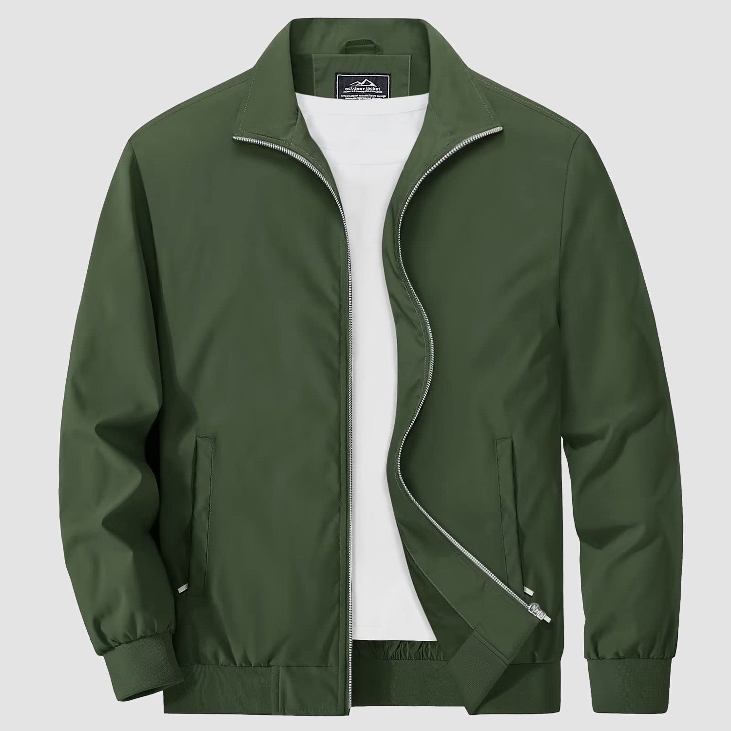 Men's Jacket Stand Collar Lightweight Windproof Outwear - MAGCOMSEN