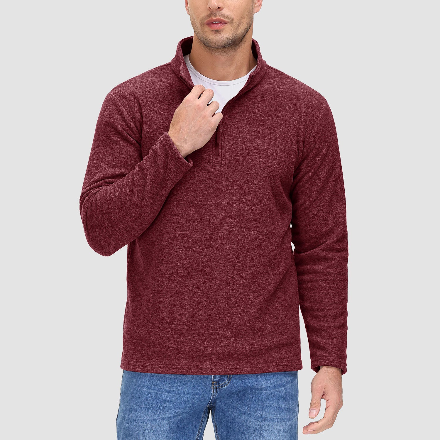 Men's 1/4 Zip Pullover Shirt Long Sleeve Sweatshirts - MAGCOMSEN