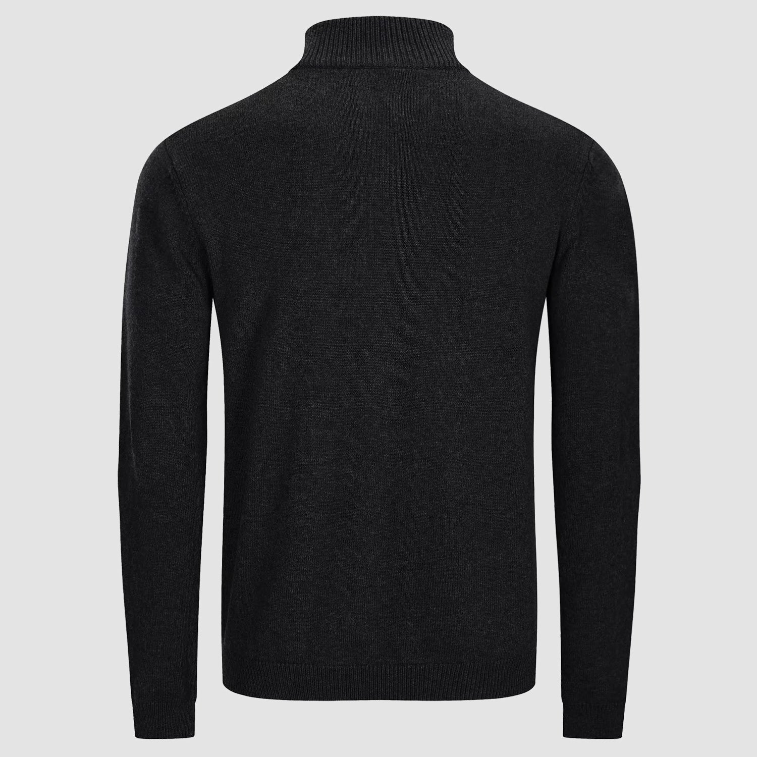 Men's Sweaters Casual Knitted Turtleneck Pullover with 1/4 Zip