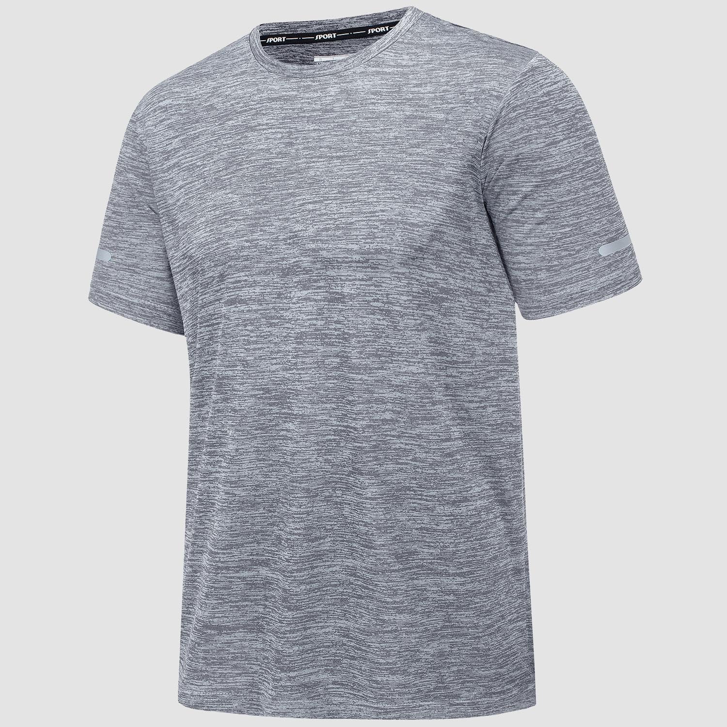 Men's T-Shirt Tagless Quick Dry Athletic Running Shirts Performance Tee