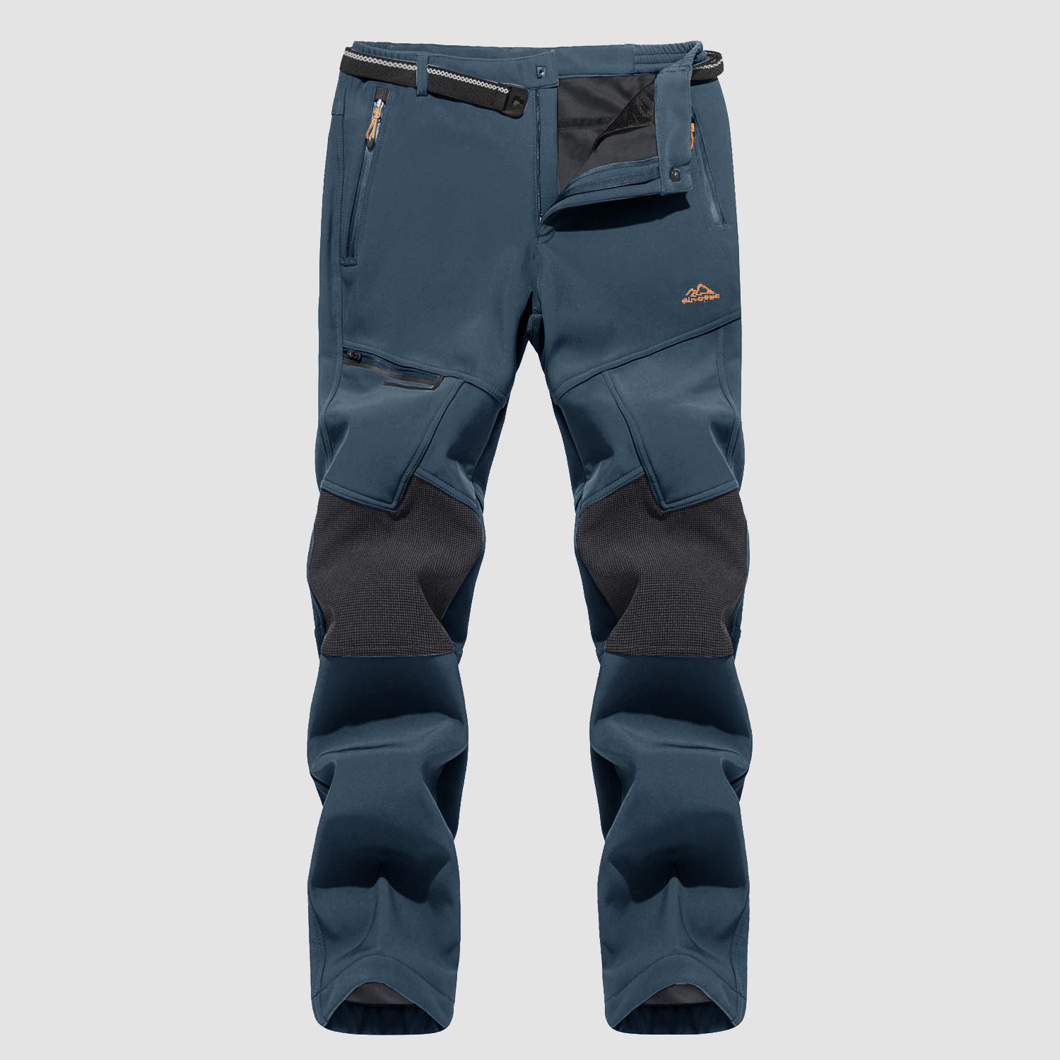 Men's Fleece-Lined Ski Pants - Water-Resistant, 4 Zip Pockets - MAGCOMSEN