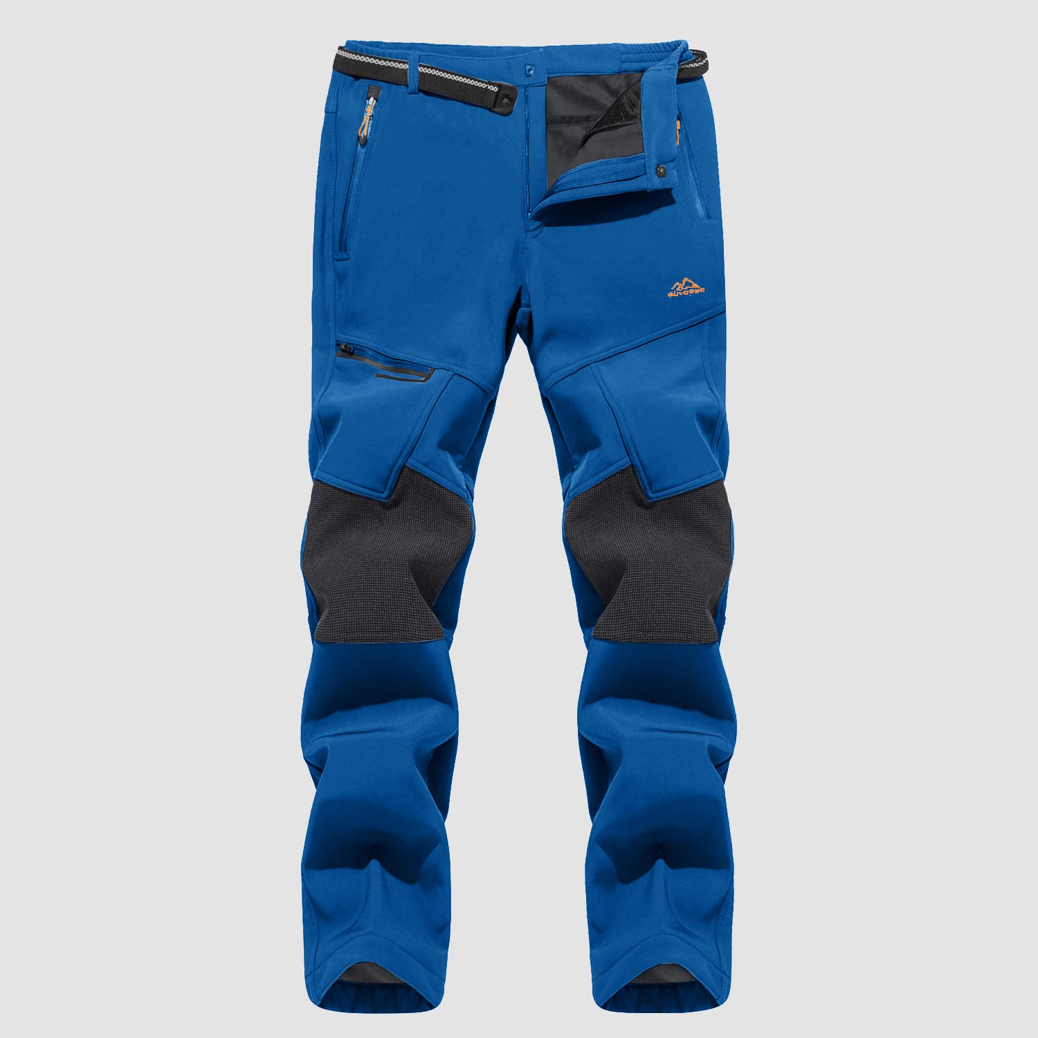 Men's Fleece-Lined Ski Pants - Water-Resistant, 4 Zip Pockets - MAGCOMSEN