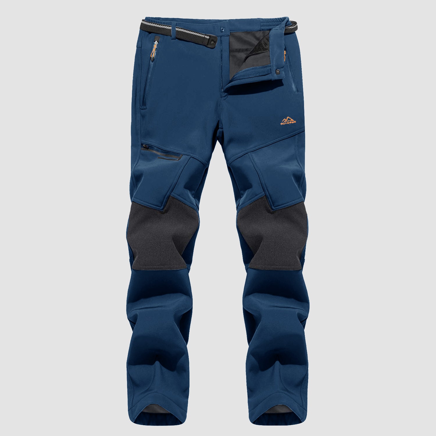 Men's Fleece-Lined Ski Pants - Water-Resistant, 4 Zip Pockets - MAGCOMSEN