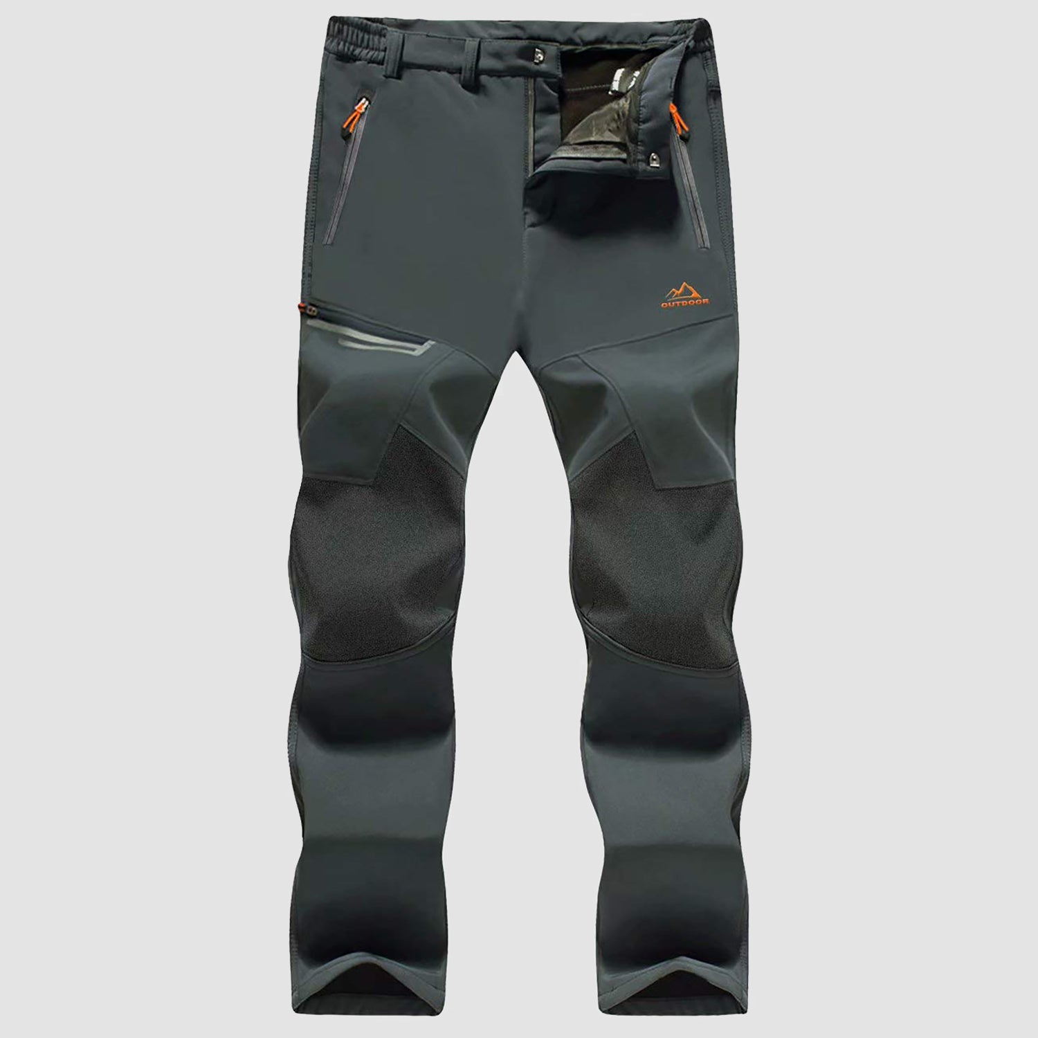 Men's Fleece-Lined Ski Pants - Water-Resistant, 4 Zip Pockets - MAGCOMSEN