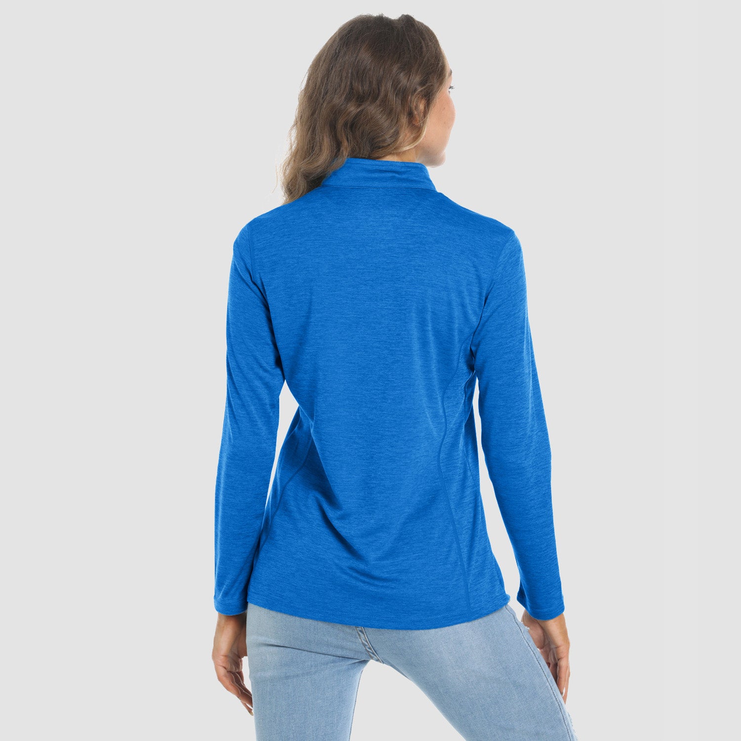 Women's Shirts Long Sleeve 1/4 Zip UPF50+ UV Sun Protection Shirts Quick Dry
