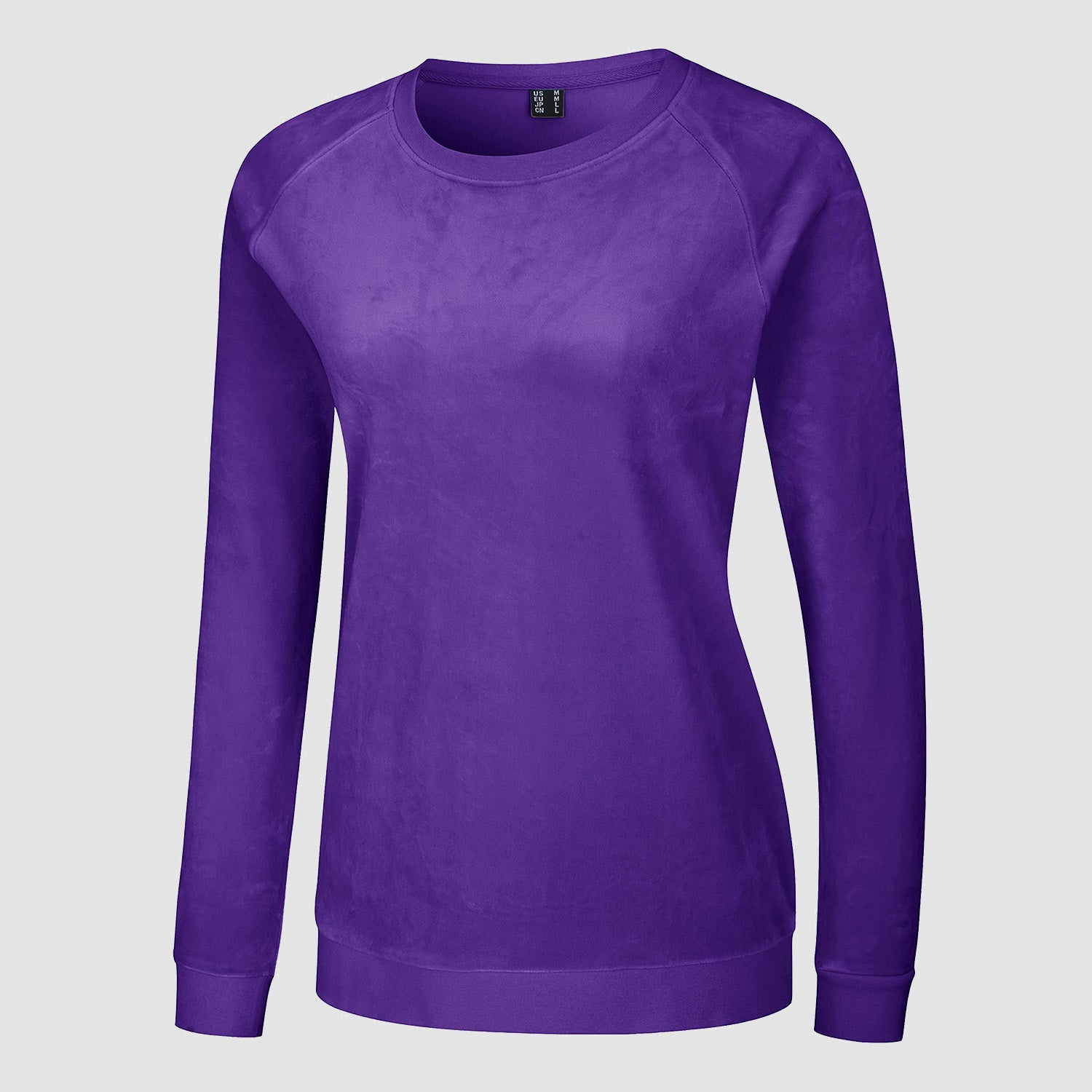 Women's Sweatshirt Crewneck Pullover Casual Long Sleeve Shirts Fleece Warm Velour Sweatshirts - MAGCOMSEN