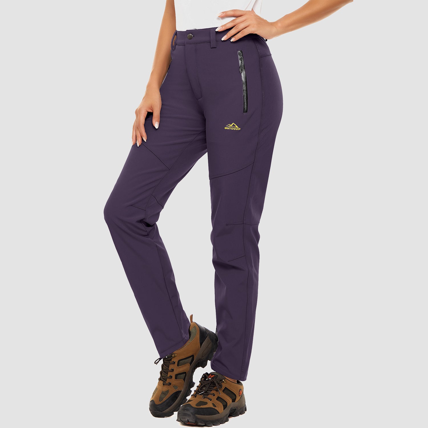 Womens Winter Pants Warm Fleece Lined Water Resistant Snow Skiing Hiking Pants