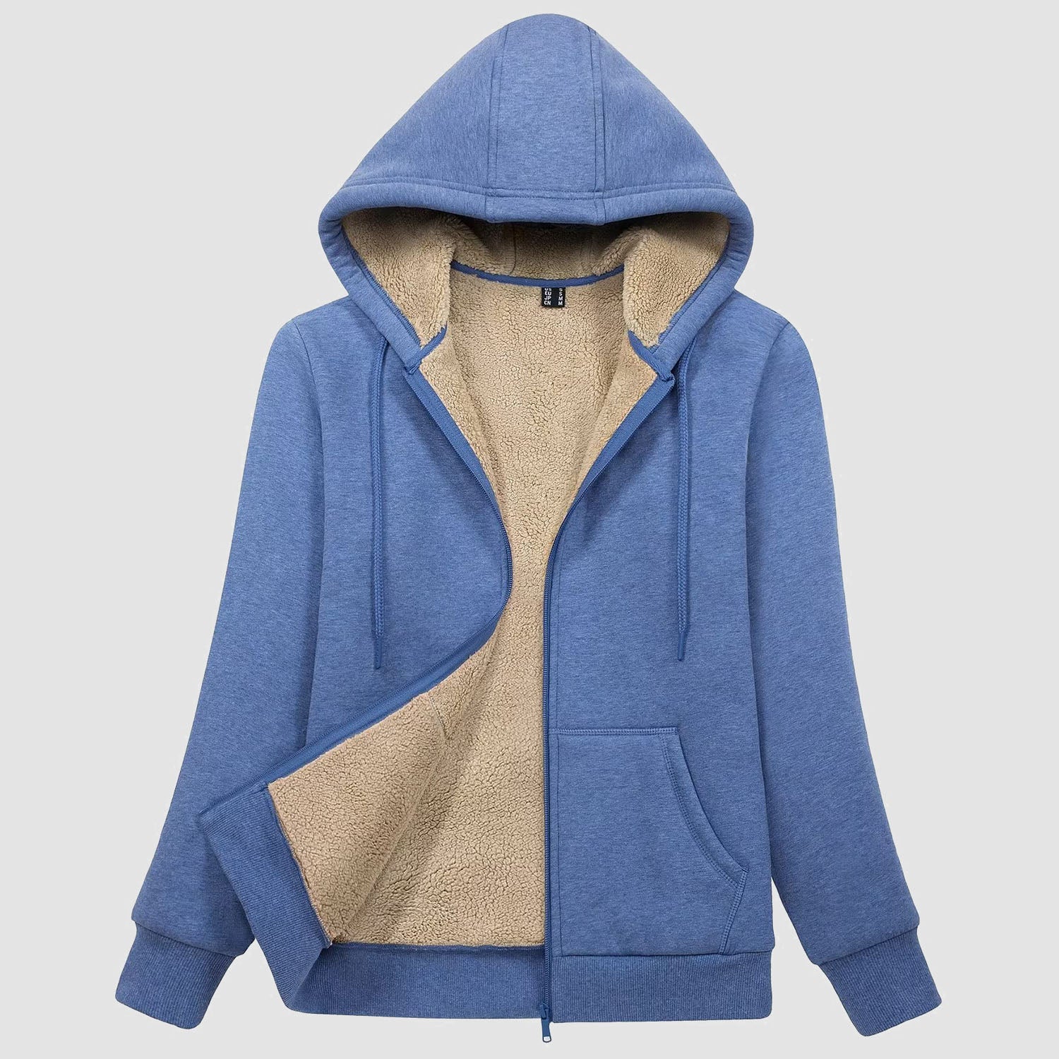 Women's Zip-Up Sherpa Lined Fleece Hoodie Jacket - MAGCOMSEN