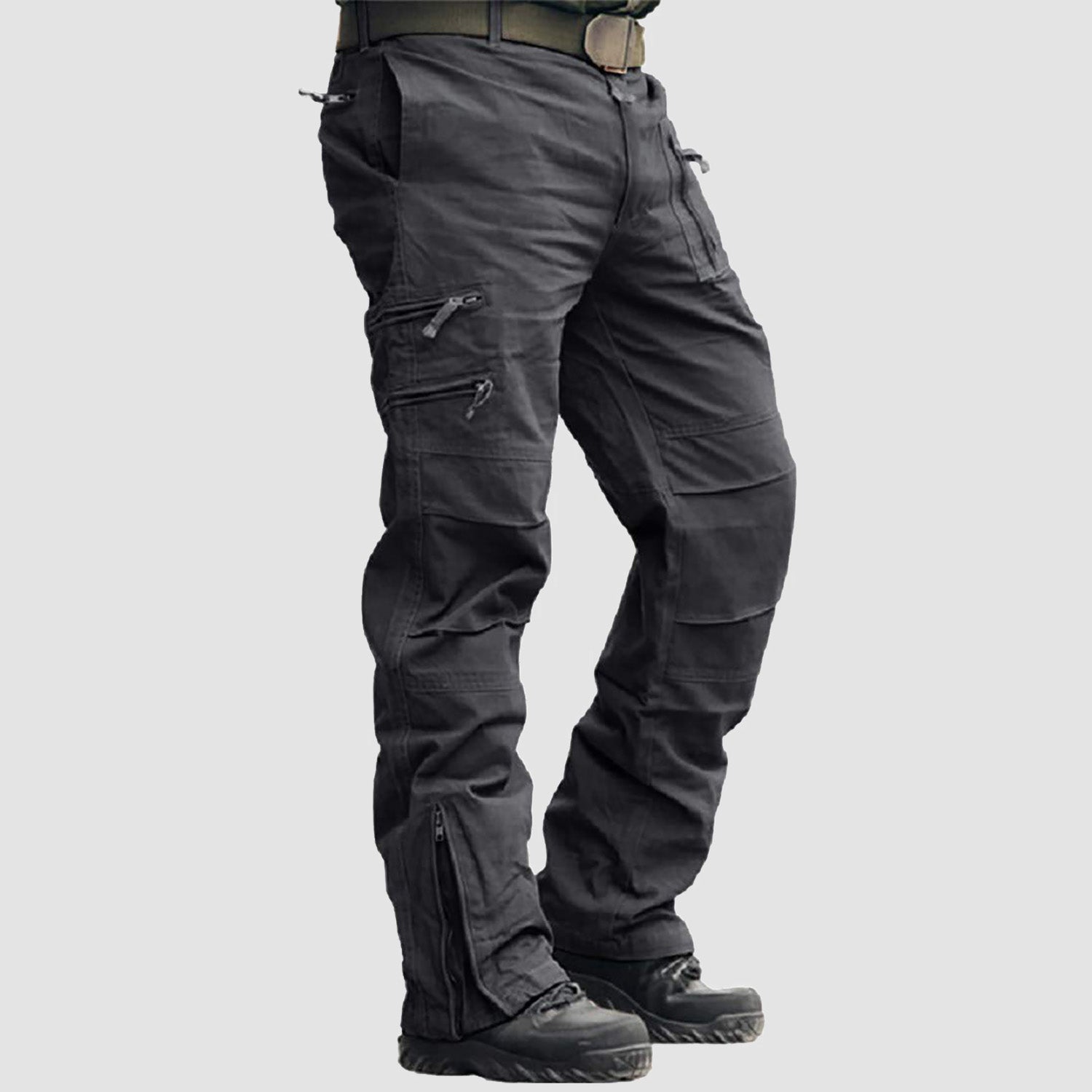 Men's Tactical Cargo Pants with 9 Pockets for Hiking - MAGCOMSEN Color_Grey