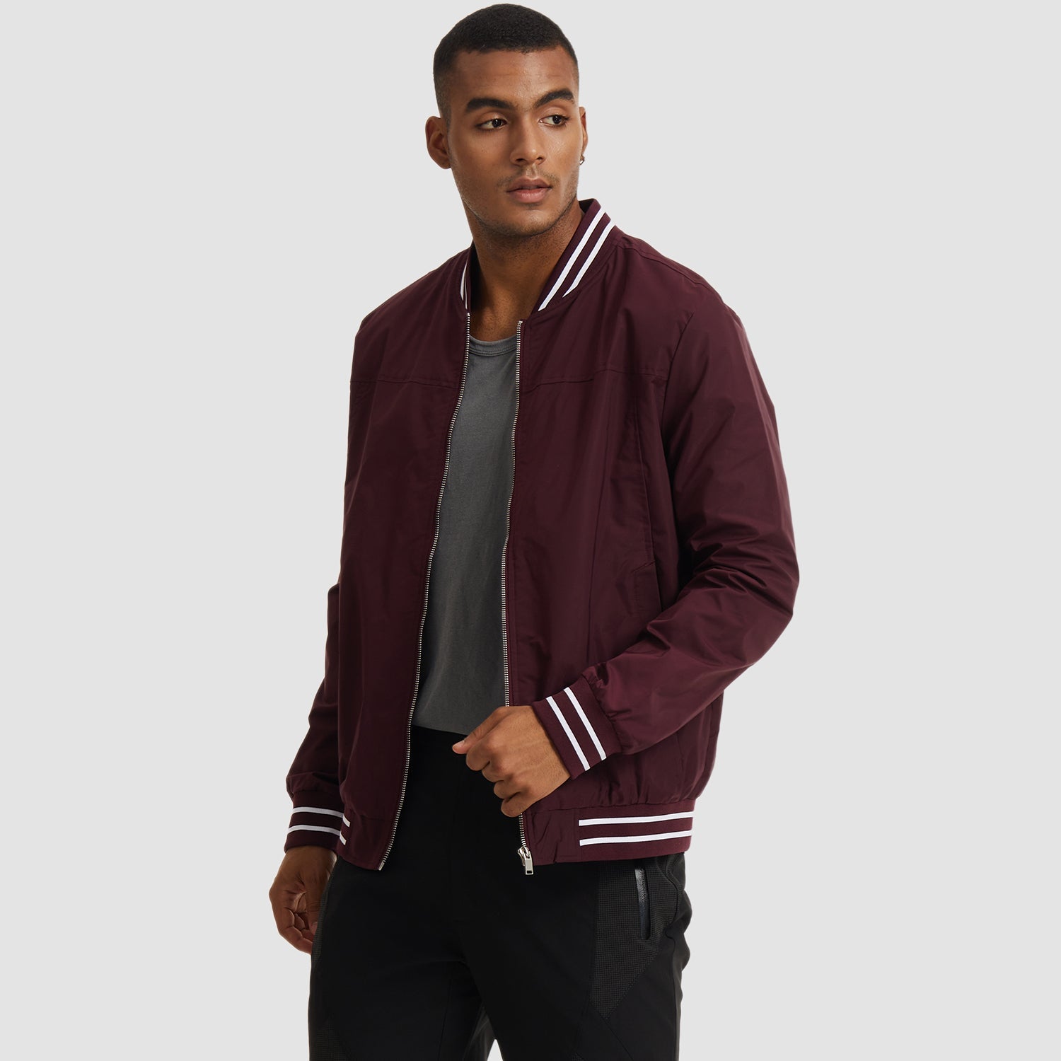 Men's Lightweight Bomber Jacket Casual Windbreaker - MAGCOMSEN