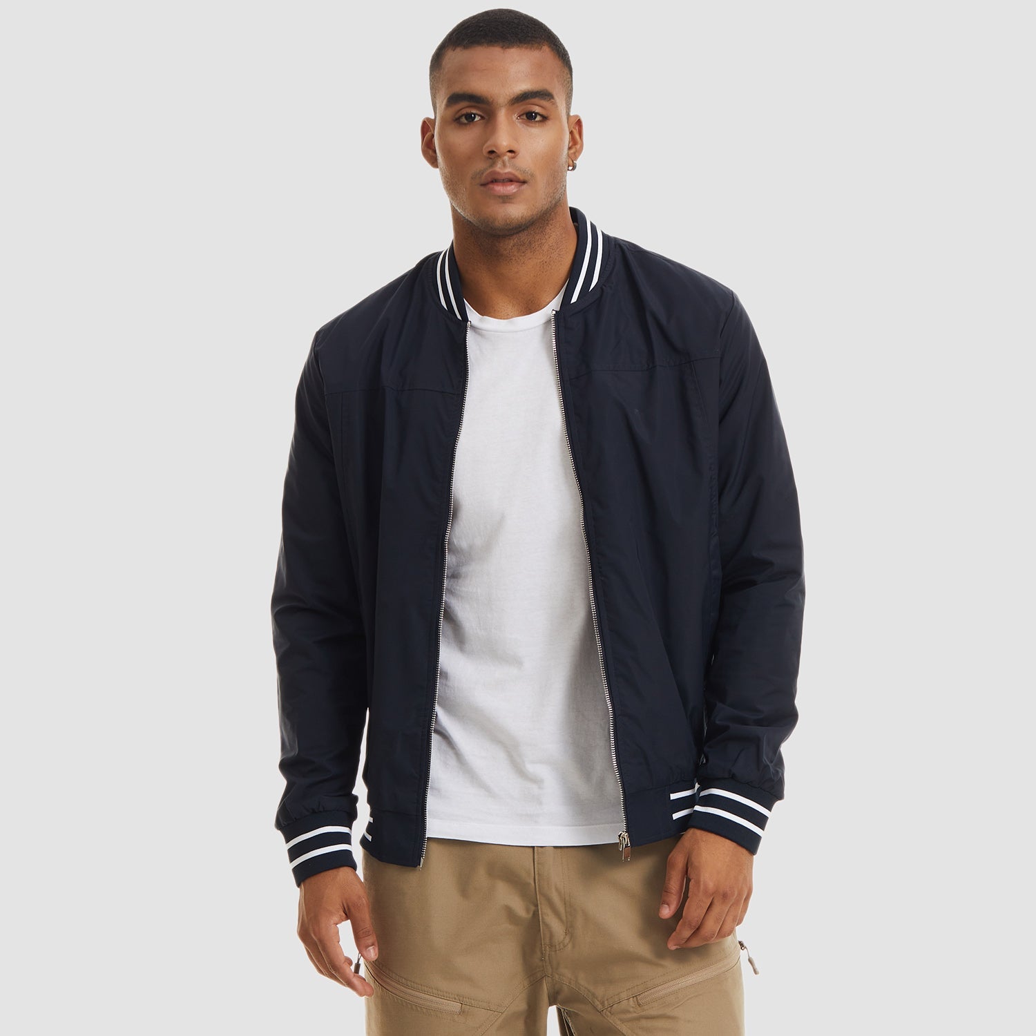 Men's Lightweight Bomber Jacket Casual Windbreaker - MAGCOMSEN