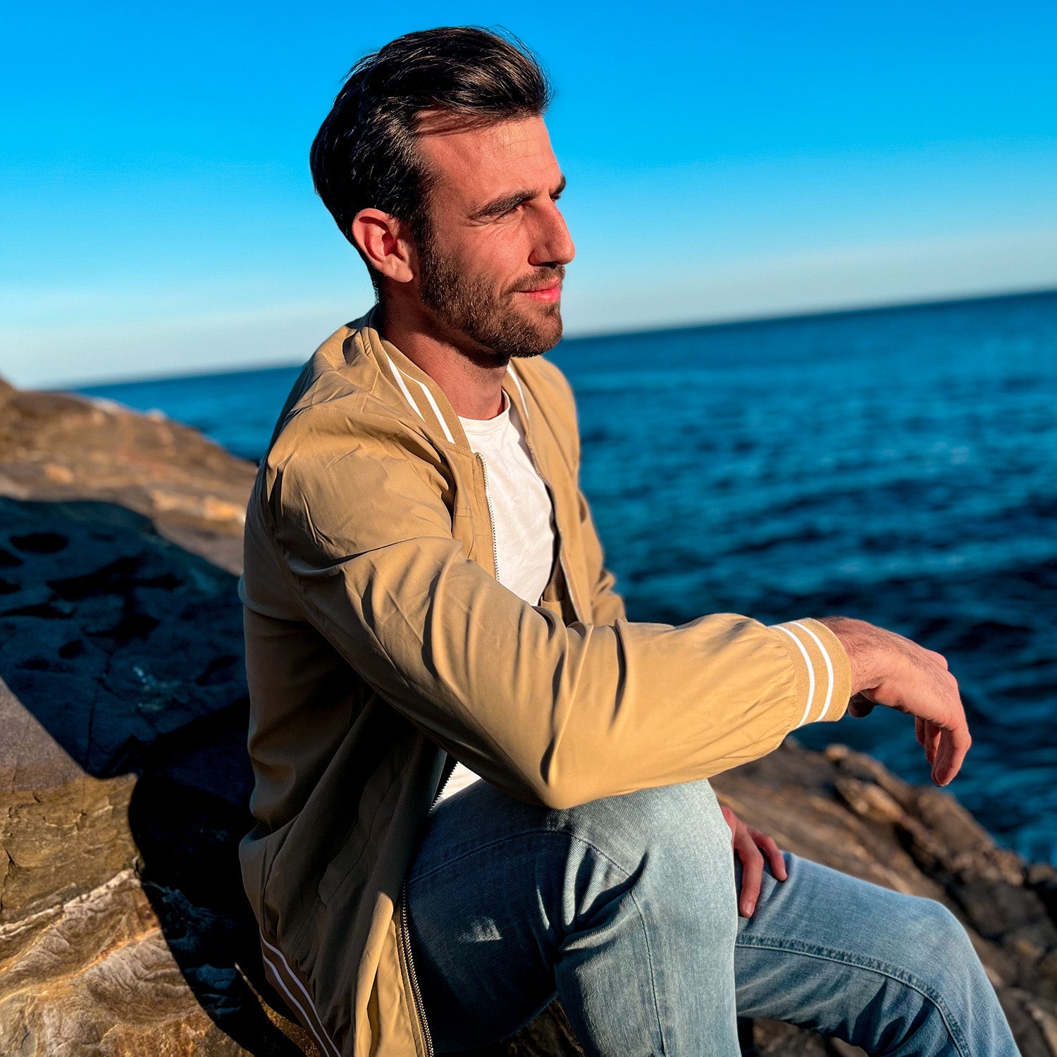 Men's Lightweight Bomber Jacket Casual Windbreaker - MAGCOMSEN