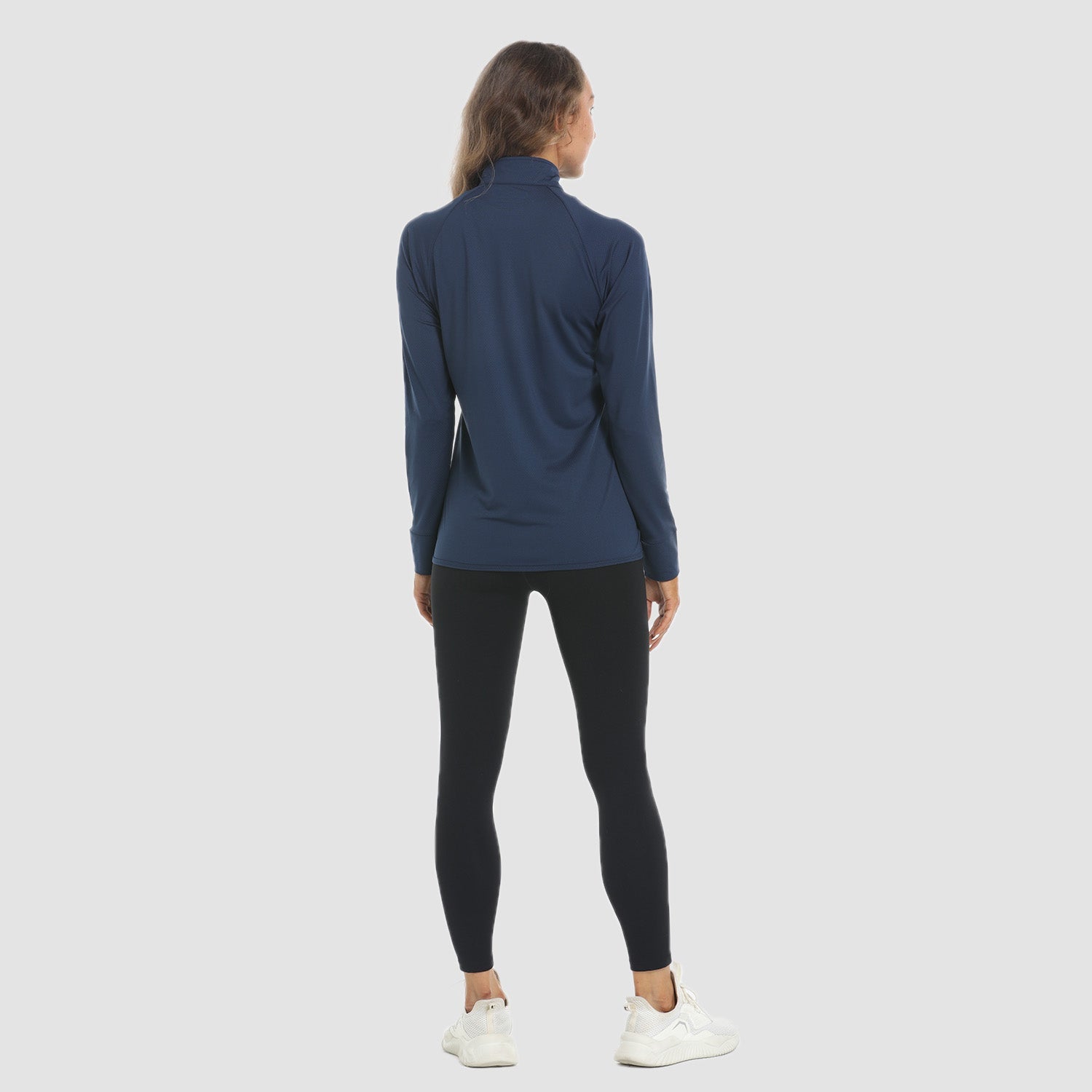 Navy Women's UPF 50+ Sun Protection Tennis Jacket Long Sleeve - MAGCOMSEN